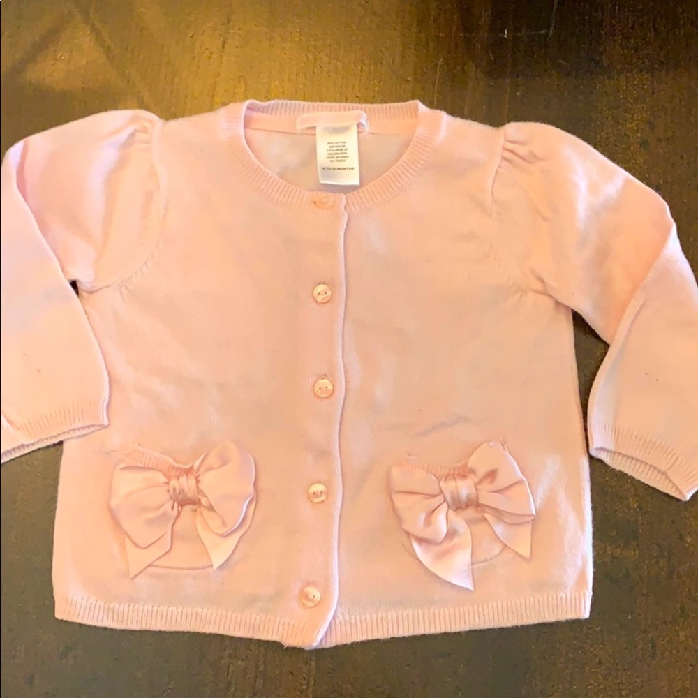 Baby girl pink cardigan